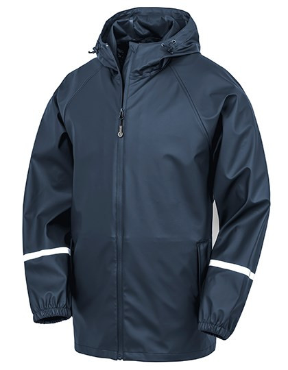 Result Genuine Recycled - Prism PU Waterproof Jacket with Reflective Bands & Recycled Backing