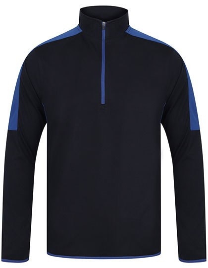 Finden+Hales - Adults 1/4 Zip Midlayer With Contrast Panelling