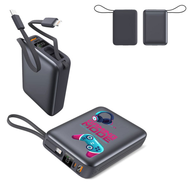 Nova Powerbank 22,5 W Power Delivery mit integrierten Kabeln 20000 mAh