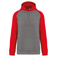 Grey Heather / Sporty Red