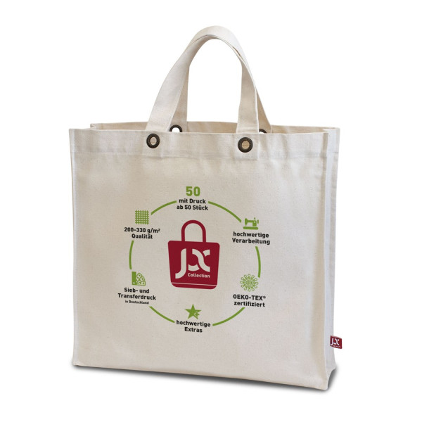 Schwere Baumwolltasche mit kurzen Henkeln – MACAU