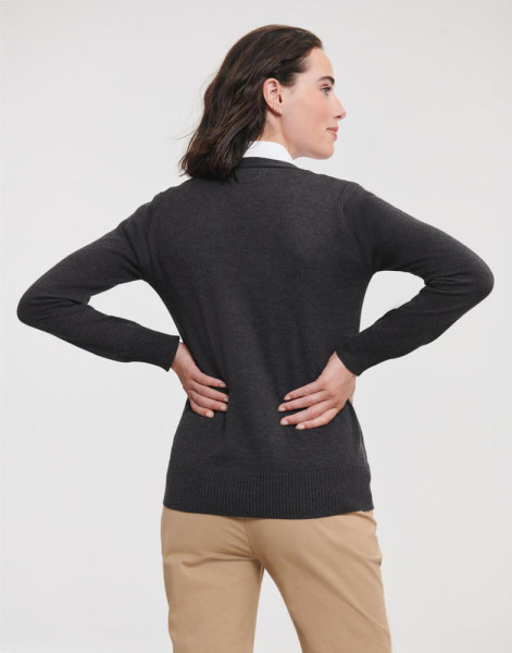 Ladies' V-Neck Knitted Cardigan